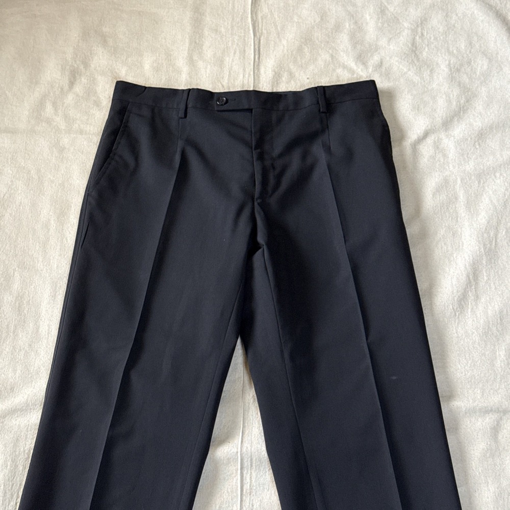 Vintage Dolce & Gabbana Pants Mens 33X29 Black Wool Trousers Made in Italy